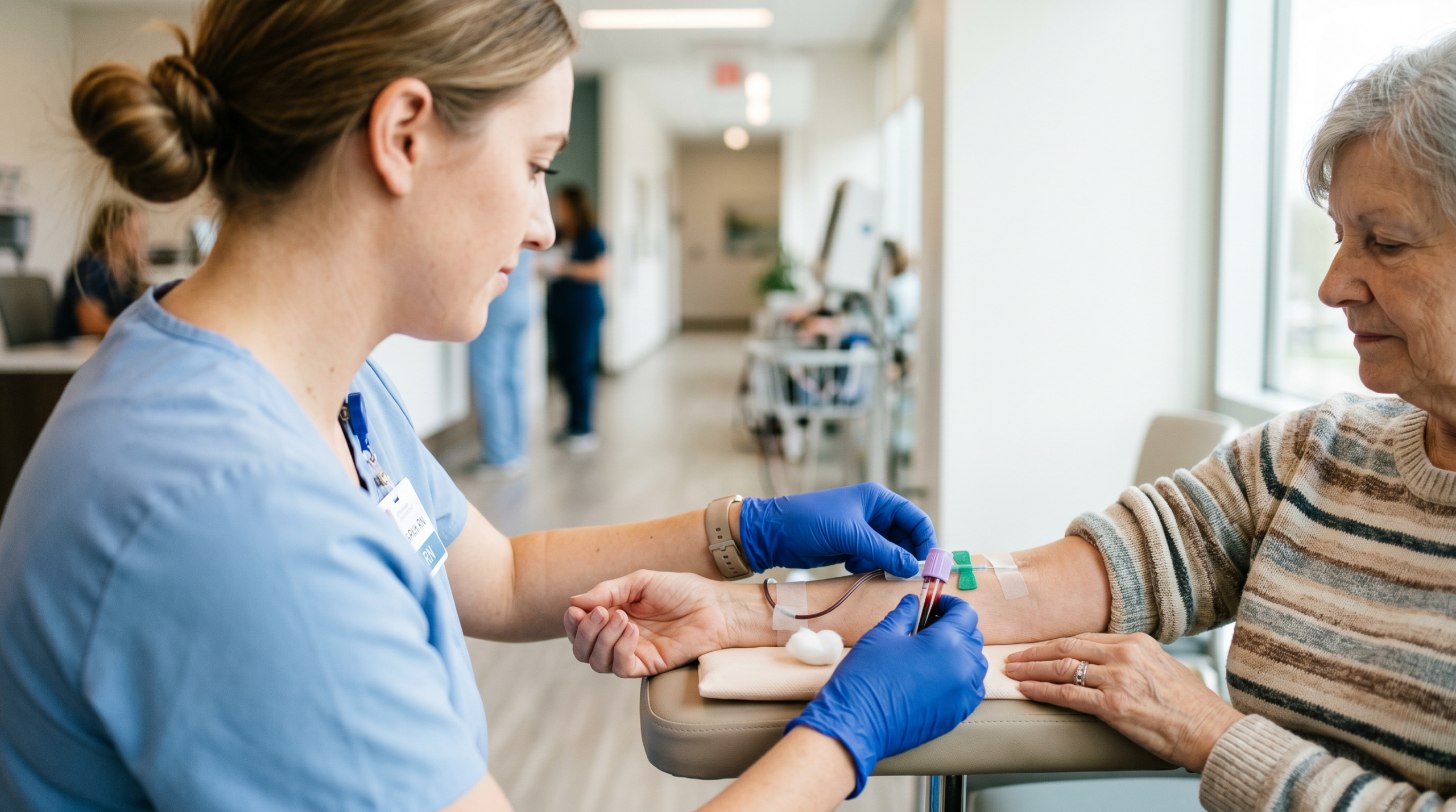 Alpha-gal syndrome — blood draw at a doctor's office for a specific IgE antibody test