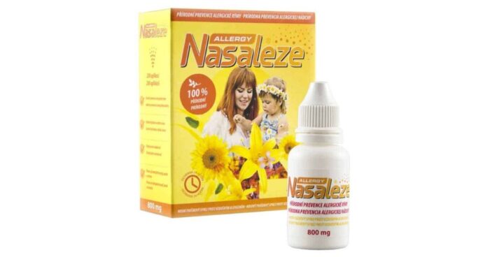 Nasaleze Allergy 800 mg nasal barrier spray is an innovative natural powder spray containing hydroxypropyl methylcellulose. This substance reacts with the moist nasal mucosa, forming a protective gel layer that acts as a colourless, thin filter — effectively trapping inhaled harmful substances, allergens, and microorganisms.