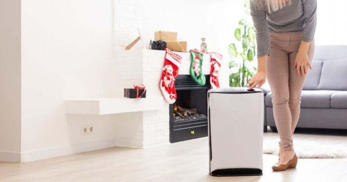 Place the dehumidifier in a room with excess humidity, making sure there's enough space around it. Avoid putting it too close to walls or furniture, as this would restrict airflow.